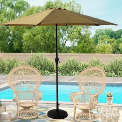 Beige Patio Umbrella | Luxury Patio, Terrace & Garden Shading with UV Protection