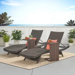 Dark Brown Wicker Sunbed | Luxury Garden, Poolside, Patio & Balcony Seating with Customizable Cushions