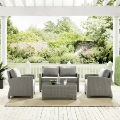 Crafttown 4-Piece Outdoor Patio Furniture Set – Comfortable, Durable, and Customizable