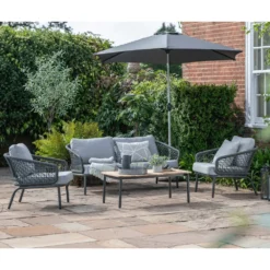 Crafttown 5-Piece Bistro Set – Versatile Outdoor Furniture with Removable Cushions and Durable Design