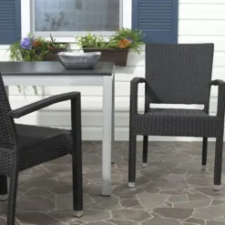 Black Wicker Single Seater Chair | Luxury Garden, Patio & Balcony Seating with Custom Cushions