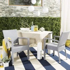 Grey Wicker Single Seater Chair | Luxury Garden, Patio & Balcony Seating with Custom Cushions