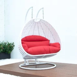 Unique Design Double Seater Swing (White & Red)